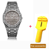 *New style* Sculpture Quartz watch Men golden stainless steel Engrave Wristwatch relogio masculino montre homme for dropshipping