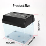 A6 Portable Mini Paper Shredder Electric USB Battery Operated Desktop Shredder Documents Paper Cutting Tool for Home Office