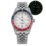 Watchdives WD6542 Mechanical Watch NH34 Automatic Movement Bubble Domed Sapphire Crystal Luxury Watch 100m Waterproof Mens Watch