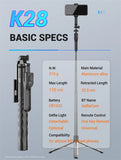 FANGTUOSI 1750mm Wireless Selfie Stick Tripod Stand Foldable Monopod With Led Light For Smartphones Balance Steady Shooting Live