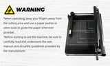 Heavy Duty Guillotine Paper Cutter - 400 Sheets Capacity, A4 Stack Paper Trimmer, Steel Base, Black