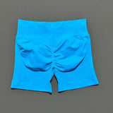 HISTELLO Impact Shorts 4.5" Women Yoga Shorts Seamless Low Waist Scrunch Bum Gym Leggings Workout Stretch Fitness Sports Shorts