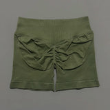 HISTELLO Impact Shorts 4.5" Women Yoga Shorts Seamless Low Waist Scrunch Bum Gym Leggings Workout Stretch Fitness Sports Shorts