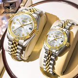 JSDUN Couple Watches Luxury Fashion Fine Steel Top Brand Original Automatic Mechanical Wristwatch Waterproof Man and Woman Watch