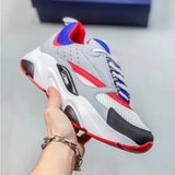 Trendy Sporty Casual Shoes B22 Retro Unisex Breathable Dad Sneakers Fashionable Mesh Upper Rubber Sole All-Season Footwear
