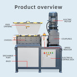 Low Price Double Shaft Motor Plastic Bucket Rubber Scrape Metal Wood Shredder 22KW 220V/380V Industrial Use 1 Year Warranty