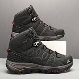 HIKEUP High-Top Men Hiking Boot Winter Outdoor Shoes Lace-Up Non-slip Sports Casual Trekking Boots Man Suede Warm Shoes
