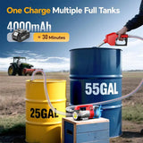 TaskStar 12V 13GPM Electric Diesel Transfer Pump with Hoses for Diesel Kerosene Transformer Oil Self-Priming Pump for Home Farm