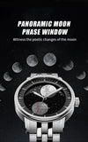 WM Watch Automatic Mechanical Watches Men Lunar Moon Phase Sapphire Waterproof Man Luminous Twin Moons Welly Merck Watch WM142