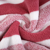 Soft Striped Bath Towel Set - Quick-Drying Absorbent Microfiber Face & Hand Towels for Bathroom, Home Spa - 70x140cm & 35x75cm
