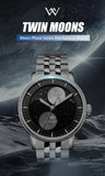 WM Watch Automatic Mechanical Watches Men Lunar Moon Phase Sapphire Waterproof Man Luminous Twin Moons Welly Merck Watch WM142