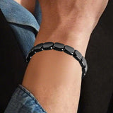 Stylish Hematite Bracelet for Men - Masculine Wrist Jewelry for Work, Travel & Meditation - Perfect Gift for Husband Boyfriend