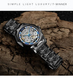 New Automatic Watch for Men Casual chronograph Leather Strap quartz watches Man Mechanical Wristwatch montre reloj часы му