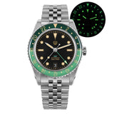 Watchdives WD6542 Mechanical Watch NH34 Automatic Movement Bubble Domed Sapphire Crystal Luxury Watch 100m Waterproof Mens Watch