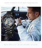New Automatic Watch for Men Casual chronograph Leather Strap quartz watches Man Mechanical Wristwatch montre reloj часы му