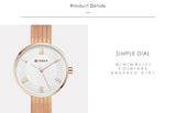 CURREN 9020 Small Dial Quartz Watch for Ladies, Waterproof Elegant Mesh Strap Fashion Wristwatch