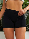 Women High Waist Butt Lift Sports Short Pants High Stretch Qyuick-Drying Breathable Yoga Shorts Athletic Tights
