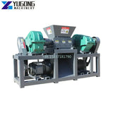 Car Tire Plastic Shredder Crusher Double Shaft Recycling Shredder Bottle Crusher Customized Industrial Waste Tyre Crush Shredder