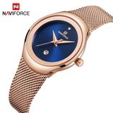 NAVIFORCE Watch Women Fashion Dress Quartz Watches Lady Stainless Steel Waterproof Wristwatch Simple Girl Clock Relogio Feminino