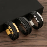 Classic Men's Leather Bracelet New Style Hand-woven Multi-layer Combination Accessory Fashion Man Jewelry Wholesale Dropshipping