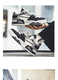 Men's Trendy Skate Shoes, Comfy Non Slip Casual Lace Up Sneakers For Men's Outdoor Activities