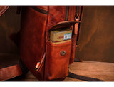 Men's Handmade Leather Chest Bag, Casual Crossbody Bag, Top-Grain Vegetable-Tanned Cowhide Single-Shoulder Bag