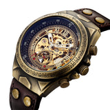 Wrist Watch For Men Waterproof Automatic Mechanical Watch Men's watch Retro montre homme with Genuine Leather relogio masculino