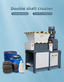 Low Price Double Shaft Motor Plastic Bucket Rubber Scrape Metal Wood Shredder 22KW 220V/380V Industrial Use 1 Year Warranty