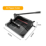858 Manual Paper Cutter A4 A3 Heavy Duty Thick Layer Paper Cutter Cutting Knife Paper Cutter Thick Small Cutting Knife