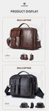 BULLCAPTAIN New Genuine Leather Men Crossbody Bag Male Briefcase Messenger Bag Casual Business Briefcase Style Men Shoulder Bag