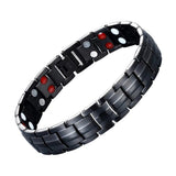 Magnetic Bracelets For Men 18k Gold Plating Double Strength Magnets And 4in1 Elements Men Bracelets 8.5inches Adjustable