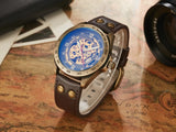 Wrist Watch For Men Waterproof Automatic Mechanical Watch Men's watch Retro montre homme with Genuine Leather relogio masculino