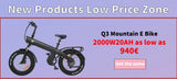 HUANCI Q3 Mountain Electric bicycle 2000W 57KM/H removable battery electric bike 48V 20AH Ebike 20Inch fat tire Off-Road e bike