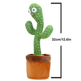1pc Dancing Cactus Toy,Repeat Talking ,Song Speaker Wriggle Dancing Sing Talk, Plushie Stuffed ,Interaction and Decoration