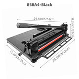 Heavy Duty Guillotine Paper Cutter - 400 Sheets Capacity, A4 Stack Paper Trimmer, Steel Base, Black