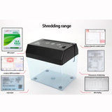 A6 Portable Mini Paper Shredder Electric USB Battery Operated Desktop Shredder Documents Paper Cutting Tool for Home Office