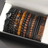 6 Random Styles Unisex Braided Leather Bracelets Classic Festive Gift Minimalist Twisted Knot Bracelet