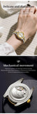 JSDUN Couple Watches Luxury Fashion Fine Steel Top Brand Original Automatic Mechanical Wristwatch Waterproof Man and Woman Watch