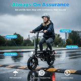New 500W Adult Electric Bicycle,Folding Electric Bike,25MPH 48V15Ah,14 Inch Sports E Bike,Certified Ul2849,Free Local Shipping