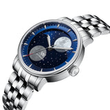 WM Watch Automatic Mechanical Watches Men Lunar Moon Phase Sapphire Waterproof Man Luminous Twin Moons Welly Merck Watch WM142