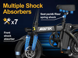 Electric Bike 750W Peak Motor 48V15AH Removable Lithium Battery Aldult Foldable E Bike LCD Display 14-inch Tire Electric Bicycle