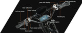 BAOLUJIE DM01 Moto Electric Bicycle 60V 30AH Battery 42 MPH Electric Bike E-Bike Adult for Electric Motorcycle【1 Year Warranty】