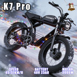 Kickwey K7 Pro Adults Electric Bike For Men 1500W Dual Motor Bicycle 48V 23AH Battery 20" Ebike Electric Mountain Moped Ebikes