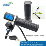 24V 36V 48V LCD Speed Display Throttle Turning Accelerator for Electric Bicycle E-bike Scooter Motorbike