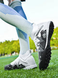 Professional Soccer Shoes TF Broken Nail Teenagers Durable Looking HighTops Training Shoes Adult Outdoors Non Slip FootballShoes