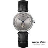 MIYOTA 9029 Men Mechanical Wristwatches Luxury Brand I&W Ultrathin Tourbillon Automatic Watch Men Sapphire Leather Montre Homme