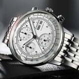 Montre d’affaires automatique pour hommes Mouvement mécanique Chronographe multifonction en acier inoxydable étanche Kevin Watch