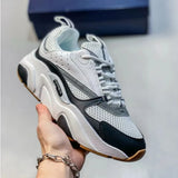 Trendy Sporty Casual Shoes B22 Retro Unisex Breathable Dad Sneakers Fashionable Mesh Upper Rubber Sole All-Season Footwear