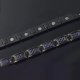 Magnetic Bracelets For Men 18k Gold Plating Double Strength Magnets And 4in1 Elements Men Bracelets 8.5inches Adjustable