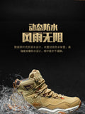 RAX Men Hiking Shoes Mid-top Waterproof Outdoor Sneaker Men Leather Trekking Boots Trail Camping Climbing Hunting Sneakers Women